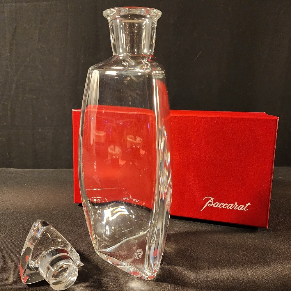 Baccarat Vosges Three-Sided Fine Crystal Decanter - Brand New!